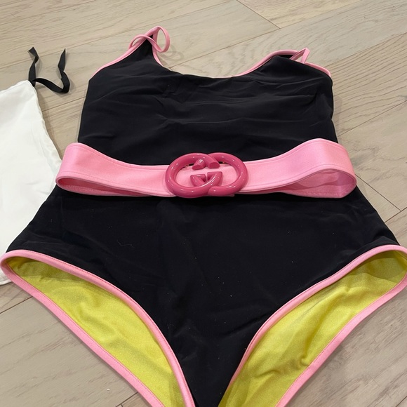 gucci pink leopard swimsuit